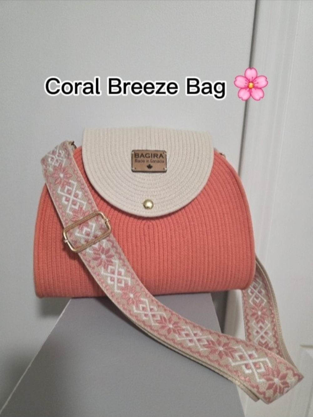 Coral Breeze Crossbody Bag - Handmade By Me In Canada